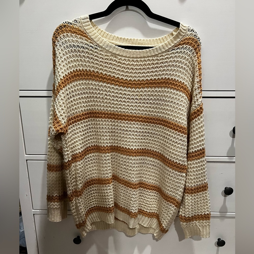 Pink Lily Striped Sweater